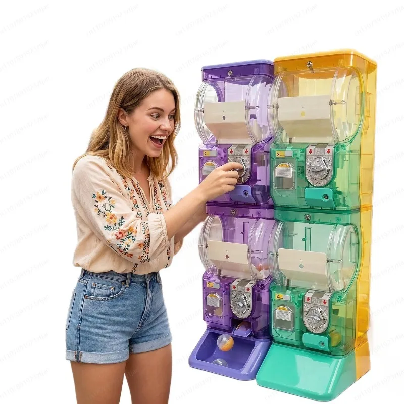 Arcade Vending & Laundry - Distributeur de capsules transparent blanc à